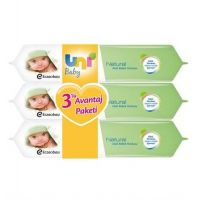 UNİ BABY NATURAL ISLAK HAVLU 3'LÜ
