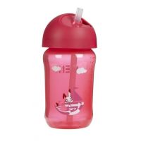 AVENT DESENLİ MAGİC DAMLATMAZ BARDAK 340 ML PİPETLİ PEMBE